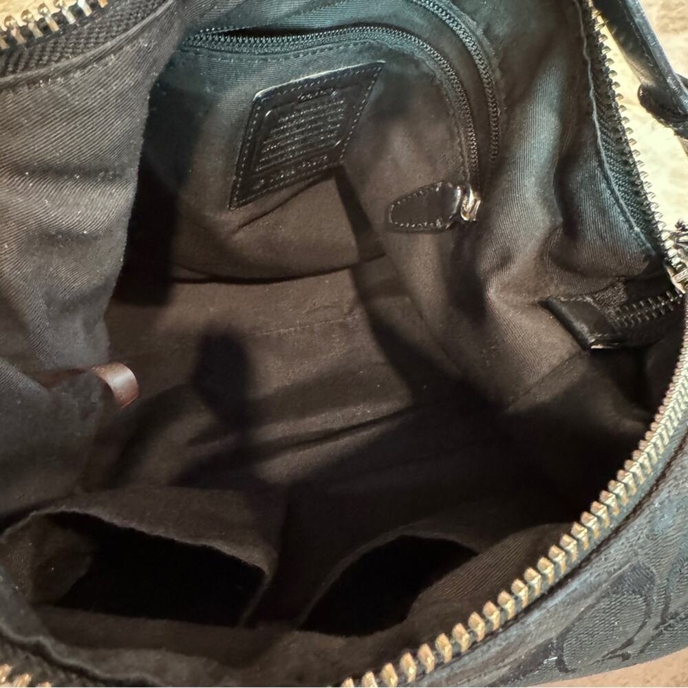 Coach Black on Black Logo Legacy Signature Courtenay Hobo shoulder Bag - Picture 8 of 12
